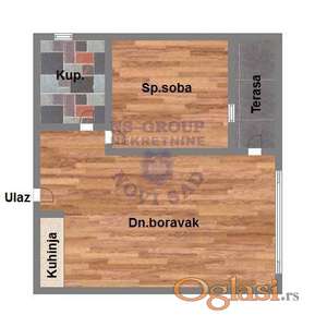 Dvosoban, 45m2 Zeleznicka Stanica