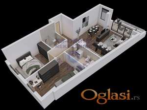 TROSOBAN - 75m2  -  ima povrat pdv-a