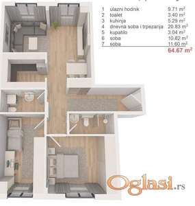 Menjam trosoban stan u Temerinu