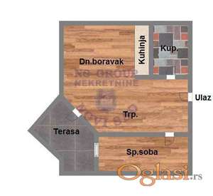 Dvosoban stan na Telepu, 44m2