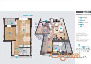 Vrhunski kvalitet - Jednoiposoban - 38m2 - PDV