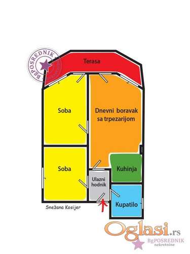 Voždovac, Voždovačka crkva, Milovana Šaranovića, 56m2