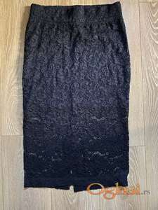 Čipkana crna suknja M