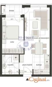 Dvosoban stan u izgradnji, 45m2, Centar