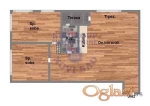 Trosoban stan u izgradnji na Telepu