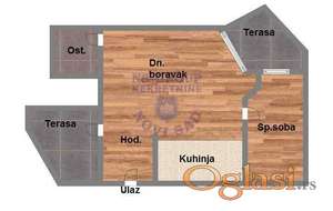 Dvosoban, 37m2, Socijalno