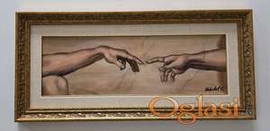 Ulje na platnu - Stvaranje Adama, prelepa slika!