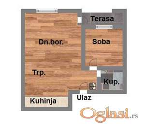 adice dvosoban 44m2 1.sprat ima pdv