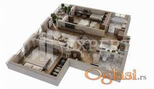 Novogradnja sa pogledom na Nišavu, 65.82 m2