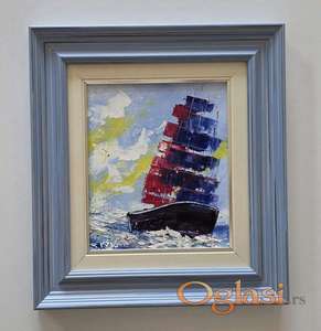 Ulje na platnu - Ples na talasima