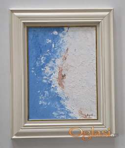 Ulje na platnu - Na plazi, prelepa slika!