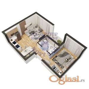 Dvosoban stan 40m2 - Adice!