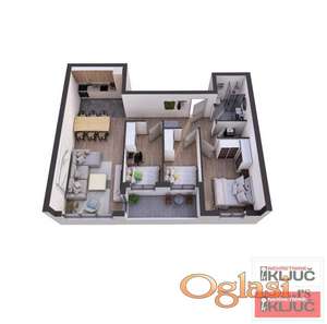 PETROVARADIN, 78m2, Troiposoban, Izgradnja