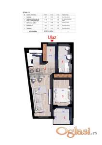 Stan 38,65 m2, drugi sprat - Kragujevac, Aerodrom, u izgradnji