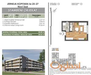 Nova useljiva garsonjera Jerneja Kopitara 25 Novi Sad
