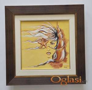 Slika - Glas iz skoljke, akril na platnu.