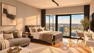 Kula West 65 – 23. sprat, stan 4 – lux studio 38 m², pogled na zapad