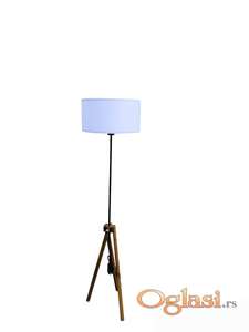 Podna lampa bela/crna 104