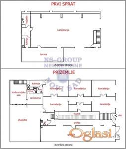 Izdaje se poslovni prostor ukupne površine 300 m² u centru Novog Sada.