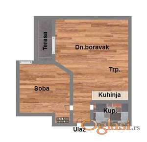 Dvosoban 37m2 Bulevar