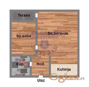 Dvosoban na odlicnoj lokaciji 43m2