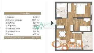 Telep - Dvoiposoban stan 51 m² (ID: 1004681) 