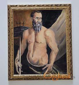 Ulje na platnu - Posejdon, Bog mora.