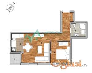 Komforan i funkcionalan dvosoban stan na prvom spratu, ideal