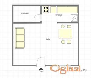 Stari Futog-Uknjižena Garsonjera 24 m2-065/385 8880