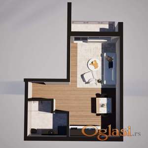 Garsonjera 26m² + terasa 3m² | Alpha Twins Alibegovac | Nova gradnja | 43.500€