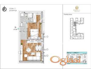 Novogradnja - Sajmište, dvosoban stan 38.43 m2