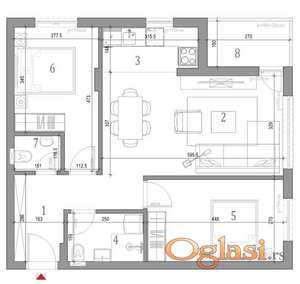 Dvoiposoban stan 2.5 klisa 58m2 izgradnja.