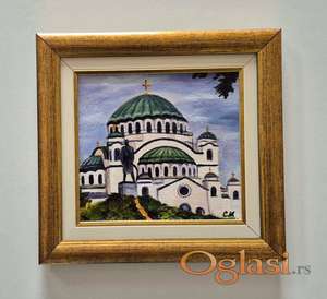 Ulje na platnu - Hram Svetog Save