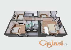 Četvorosoban stan 82m2 - Telep 