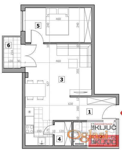 SREMSKA KAMENICA, 51m2, Dvosoban sa pdv