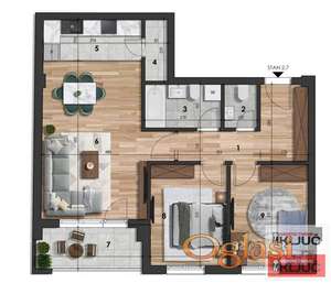 SOMBORSKI BULEVAR, 70m2, Trosoban sa pdv