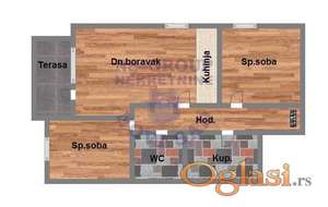 Trosoban stan u Sadovima, 60m2