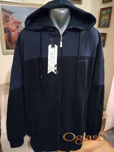 Novi muski pamucni duks sa kapuljacom Benx u velikom broju 5XL Teget Novo