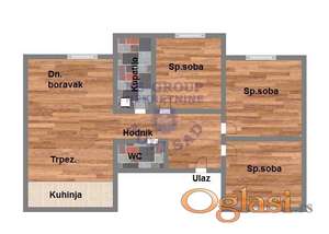 Četvorosoban stan 70m2 Novi Majur