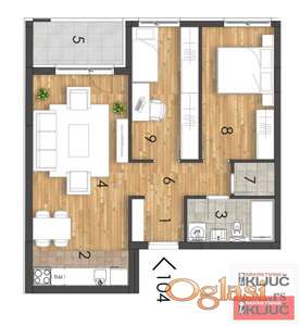 TELEP, 62m2, Trosoban sa pdv