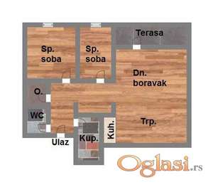 Odlican trosoban u izgradnji u Sr. Kamenici!