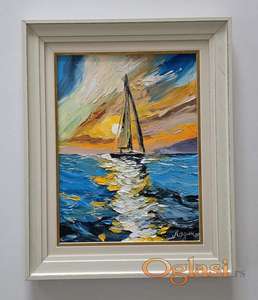 Ulje na platnu - Tisina pred noc, prelepa slika!