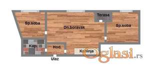 Odlican dvoiposoban stan u izgradnji na Salajci