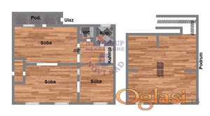 80m2 Trosoban stan + podrum