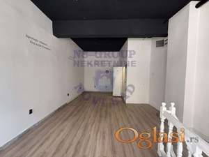 Izdaje se lokal ukupne površine 72 m², raspoređen na dve etaže.