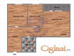 Odlična prilika - uknjižen dvoiposoban stan 55m2.