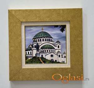 Ulje na platnu - Hram Svetog Save