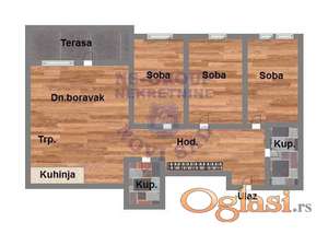 Četvorosoban stan na Podbari, 78m2