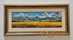 Ulje na platnu - Veliki pejzaz, prelepa slika!