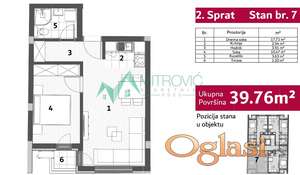 Novi Sad, Telep- Jednoiposoban stan u izgradnji 40m2 